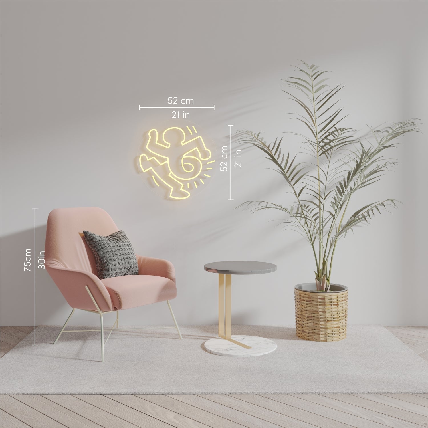 Twisted Man, YP x Keith Haring, signe en néon LED